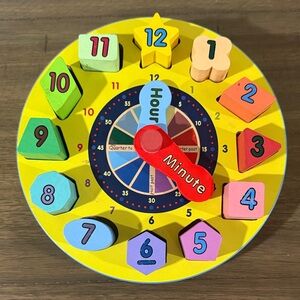 Melissa & Doug Colorful Shape Sorting Clock